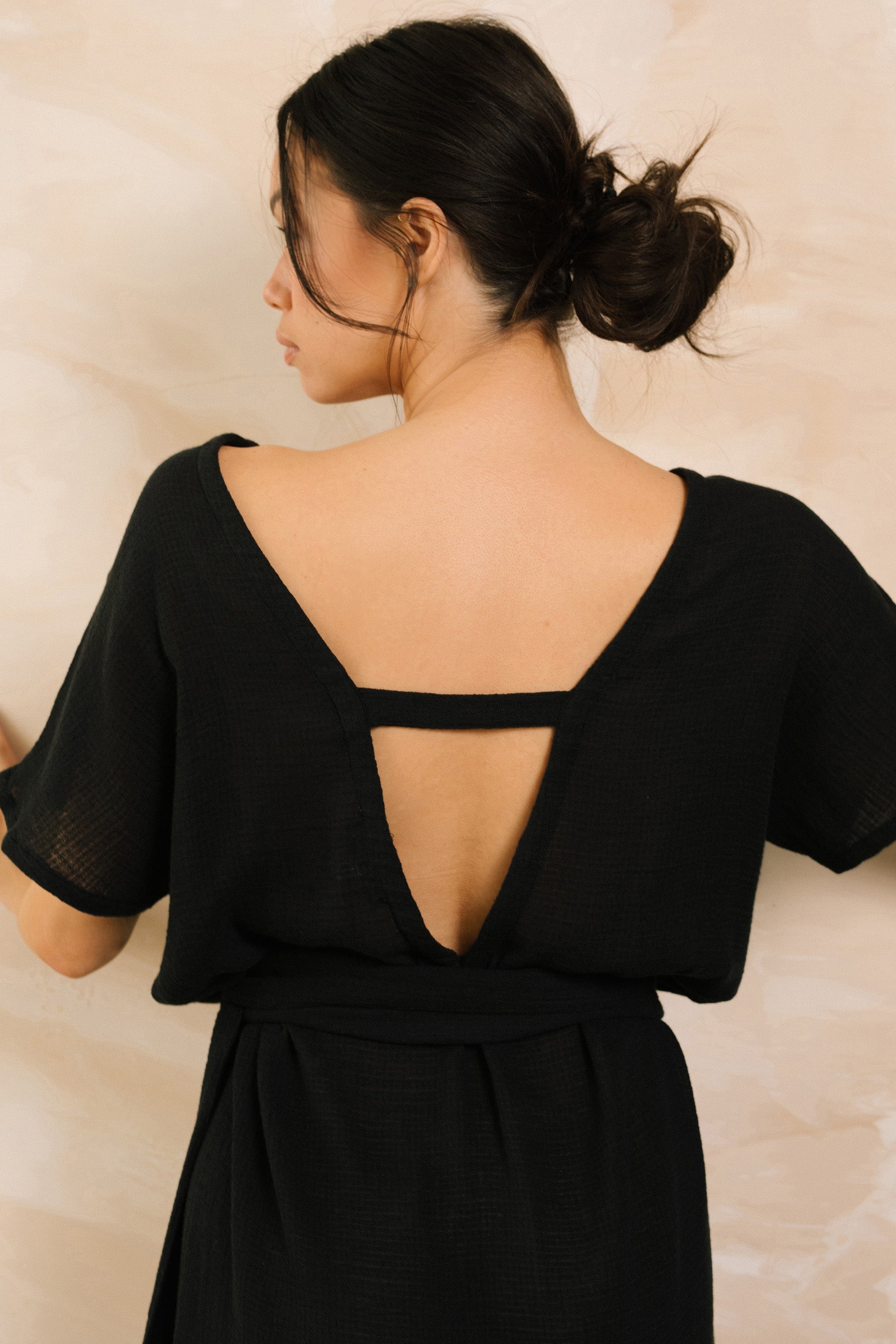 Open back summer dress.