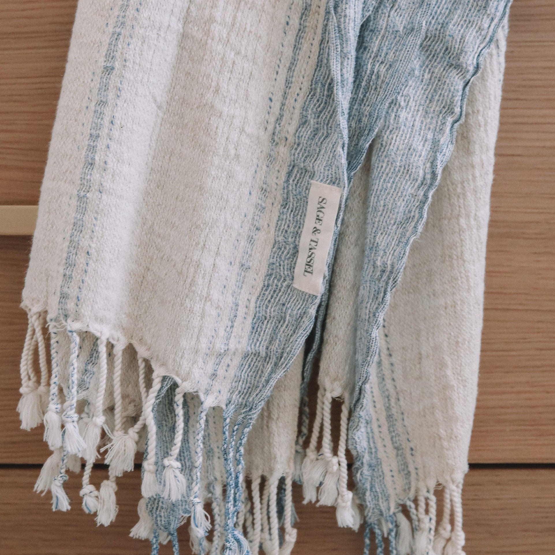 Ila handwoven linen cotton shawl.