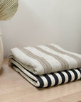 Folded handwoven Turkish towels.
