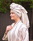 Premium soft Turkish cotton kimono towel set.