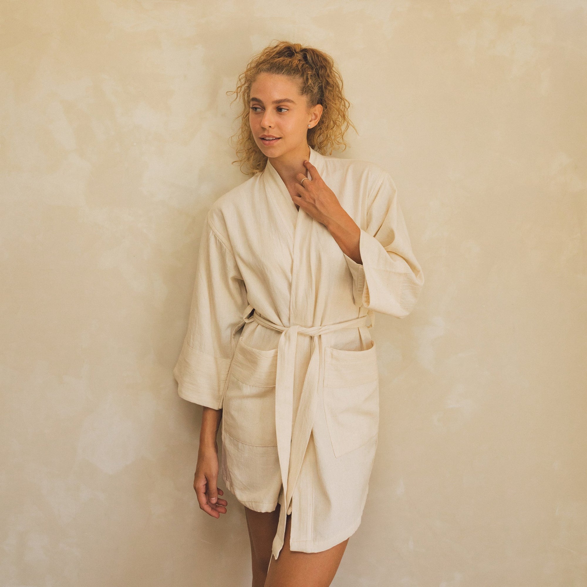 Lara undyed cotton kimono.
