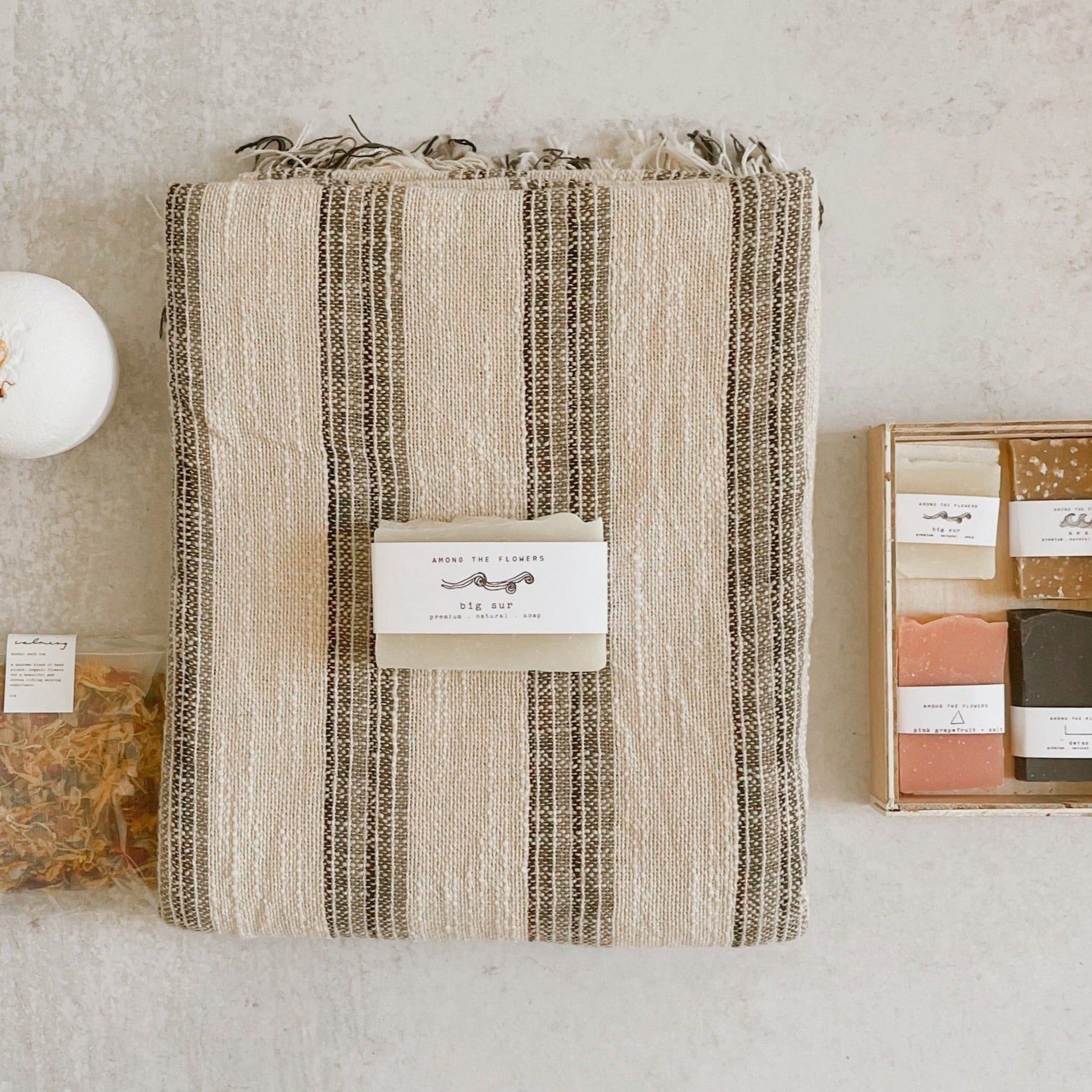 Handwoven Turkish towel gift box.