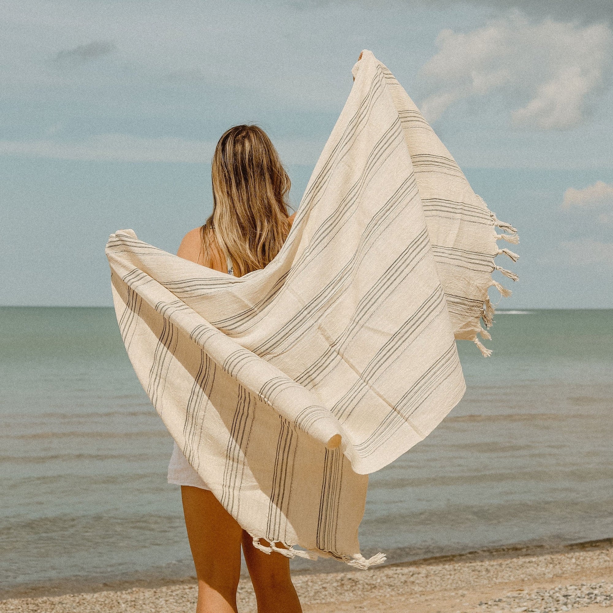 Mira handwoven Turkish towel.