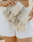 Cotton linen blend Mira Turkish towel.