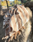 Handwoven cotton Turkish towel.