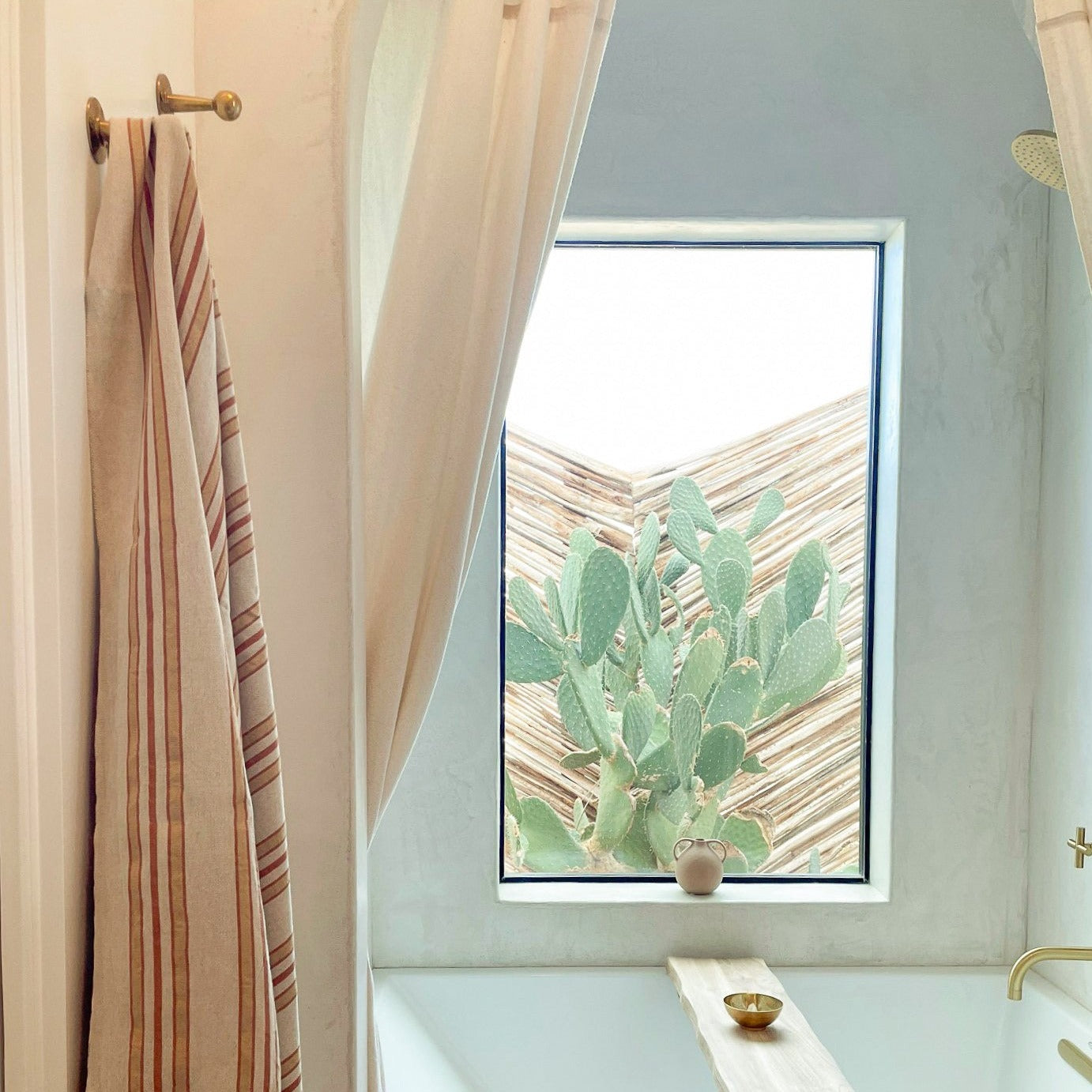 Handwoven premium cotton Turkish towel with brown stripes.