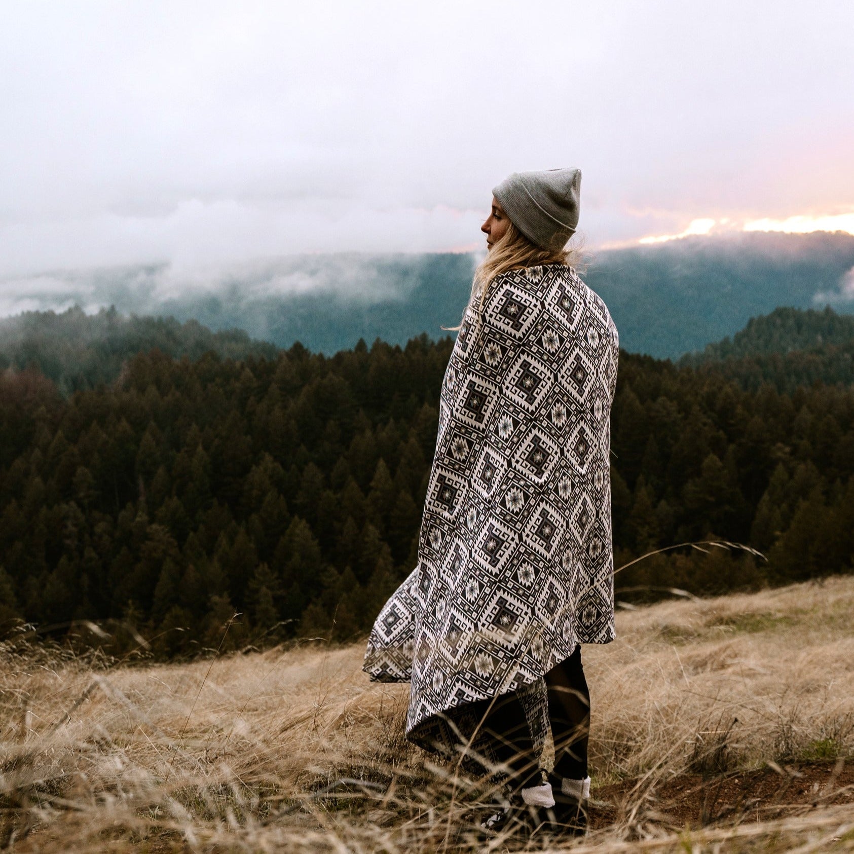 Handwoven blanket for your outdoor adventures.
