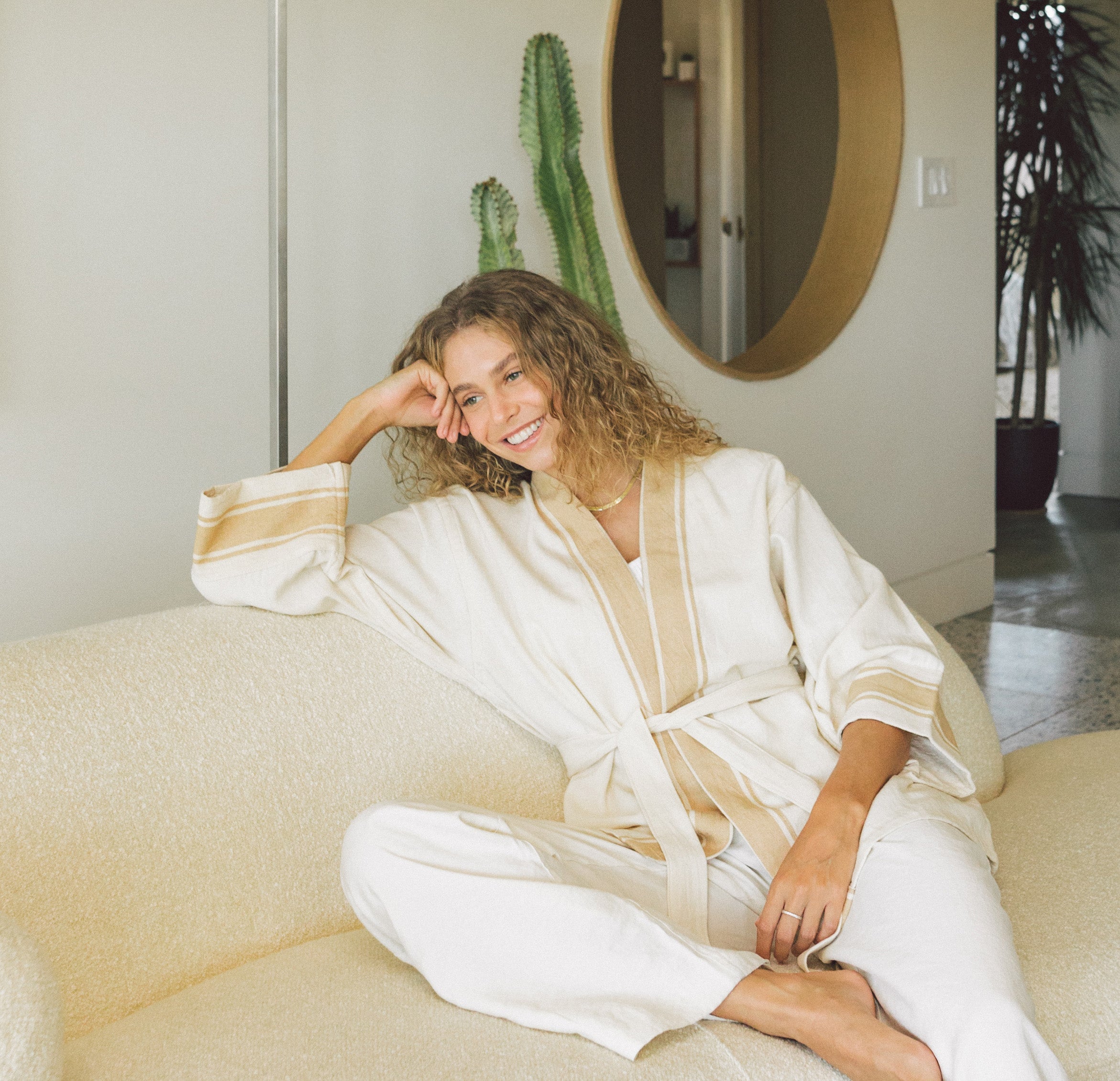 Savannah Cotton Women Kimono Jacket – Sage & Tassel